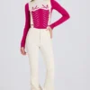 Peto impermeable de talle alto con tirantes en color Ice