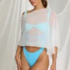 Poncho transparente Zarayah en blanco