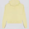 Sudadera con capucha oversize bordada en amarillo suave