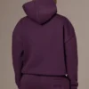 Sudadera con capucha oversize bordada en color ciruela