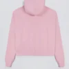 Sudadera con capucha oversize bordada en rosa empolvado
