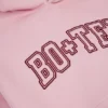 Sudadera con capucha oversize bordada en rosa empolvado