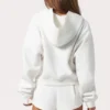 Sudadera con capucha oversize con cremallera en color Milk
