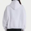 Sudadera con capucha oversize de felpa de algodón suave en gris jaspeado