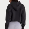 Sudadera con capucha oversize de felpa de algodón suave en negro