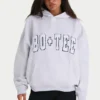 Sudadera con capucha oversize de jersey de algodón suave en gris jaspeado
