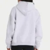 Sudadera con capucha oversize de jersey de algodón suave en gris jaspeado