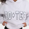 Sudadera con capucha oversize de jersey de algodón suave en gris jaspeado
