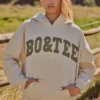 Sudadera con capucha oversize en color hueso