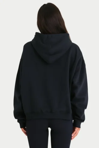 Sudadera con capucha oversize en negro