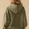 Sudadera con capucha oversize en verde oliva suave