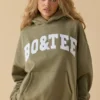 Sudadera con capucha oversize en verde oliva suave
