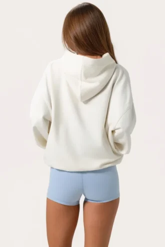 Sudadera con capucha oversize y apliques en color Milk