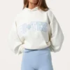 Sudadera con capucha oversize y apliques en color Milk