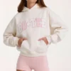 Sudadera con capucha oversize y apliques en marfil