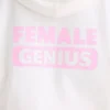 Sudadera con capucha y estampado gráfico de jersey de algodón texturizado en blanco