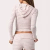 Pantalones Cortos de Jersey Acanalado con Rayas Rosas