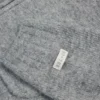 Sudadera corta con capucha y cremallera de punto suave en gris
