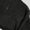 Sudadera corta de jersey de algodón con lavado ácido en color ceniza
