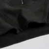 Sudadera corta de jersey de algodón con lavado ácido en color ceniza