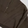 Sudadera corta de jersey de algodón con lavado ácido en marrón