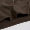 Sudadera corta de jersey de algodón con lavado ácido en marrón