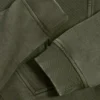 Sudadera corta de jersey de algodón con lavado ácido en verde claro