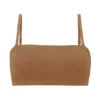 Sujetador bandeau de malla suave Intimates en color almendra