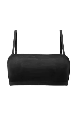 Sujetador bandeau de malla suave Intimates en negro