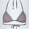 Sujetador de bikini con paneles Caleta en cromo plateado