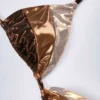 Sujetador de bikini con paneles Caleta en oro bronce