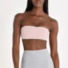 Sujetador deportivo bandeau Soft Active en color Blush Marl