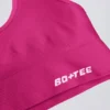Sujetador deportivo con cuello halter Define Luxe en Berry