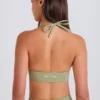 Sujetador deportivo con cuello redondo y tirantes cruzados en color Matcha