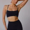 Sujetador deportivo con espalda cruzada en negro