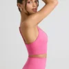 Sujetador deportivo Define Luxe con cuello en V en rosa intenso