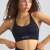 Sujetador deportivo Define Luxe con tirantes en negro