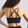 Sujetador deportivo Define Luxe con tirantes en negro