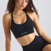 Sujetador deportivo Define Luxe con tirantes en negro
