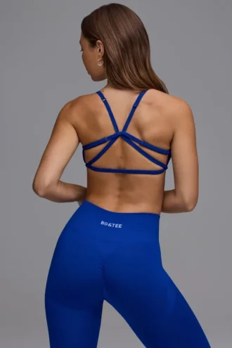 Sujetador deportivo Define Luxe Multiway con espalda abierta en azul real