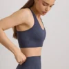 Sujetador deportivo FlexiRib con espalda cruzada en pizarra índigo