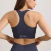 Sujetador deportivo FlexiRib con espalda cruzada en pizarra índigo