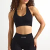 Sujetador deportivo FlexiRib con espalda nadadora en negro
