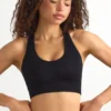 Sujetador deportivo FlexiRib con espalda nadadora en negro