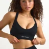 Sujetador deportivo sin costuras con espalda cruzada Super Sculpt en negro