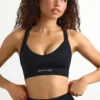 Sujetador deportivo sin costuras con espalda cruzada Super Sculpt en negro