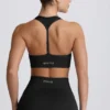 Sujetador deportivo sin costuras con espalda en T Super Sculpt en negro