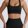 Sujetador deportivo sin costuras con espalda en T Super Sculpt en negro