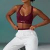 Sujetador deportivo sin costuras Super Sculpt con espalda cruzada en color ciruela