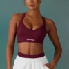Sujetador deportivo sin costuras Super Sculpt con espalda cruzada en color ciruela